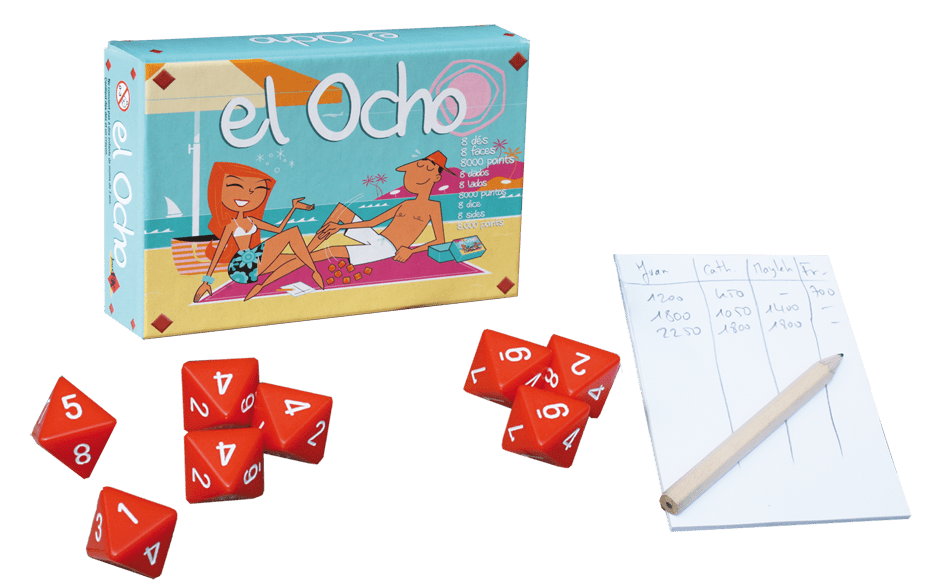 El Ocho - Jeu de plateau de stratégie d'ambiance enfants - Rouge et Noir