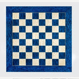 Ensemble bois laqué bleu - ensemble d'échecs classique décoratif - Rouge et Noir