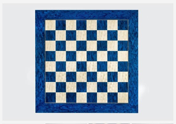 Ensemble bois laqué bleu - ensemble d'échecs classique décoratif - Rouge et Noir