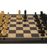 Ensemble Cavalier Cabré - Laqué - Ensemble d’échecs classique - Rouge et Noir