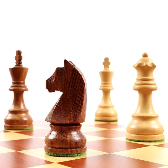 Ensemble Club Acacia - Lettré Chiffré - jeu d'échecs ensemble classique cadeau bel objet - 12a - Rouge et Noir