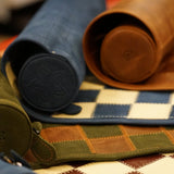Ensemble d'échecs roulable magnétique - Cuir véritable - Classique - ensemble d'échecs luxe classique jeu d'échecs échecs de voyage en cuir véritable - Rouge et Noir