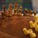 Ensemble d'échecs roulable magnétique - Cuir véritable - Classique - ensemble d'échecs luxe classique jeu d'échecs échecs de voyage en cuir véritable - Rouge et Noir