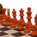 Ensemble d'échecs roulable magnétique - Cuir véritable - Gold - ensemble d'échecs luxe classique jeu d'échecs de voyage en cuir véritable - Rouge et Noir