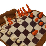 Ensemble d'échecs roulable magnétique - Cuir véritable - Gold - ensemble d'échecs luxe classique jeu d'échecs de voyage en cuir véritable - Rouge et Noir