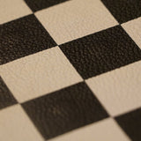 Ensemble d'échecs roulable magnétique - Cuir véritable - Noir - ensemble d'échecs luxe classique jeu d'échecs de voyage en cuir véritable - Rouge et Noir