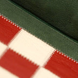 Ensemble d'échecs roulable magnétique - Cuir véritable - Vert / Rouge - ensemble d'échecs luxe classique jeu d'échecs de voyage en cuir véritable - Rouge et Noir