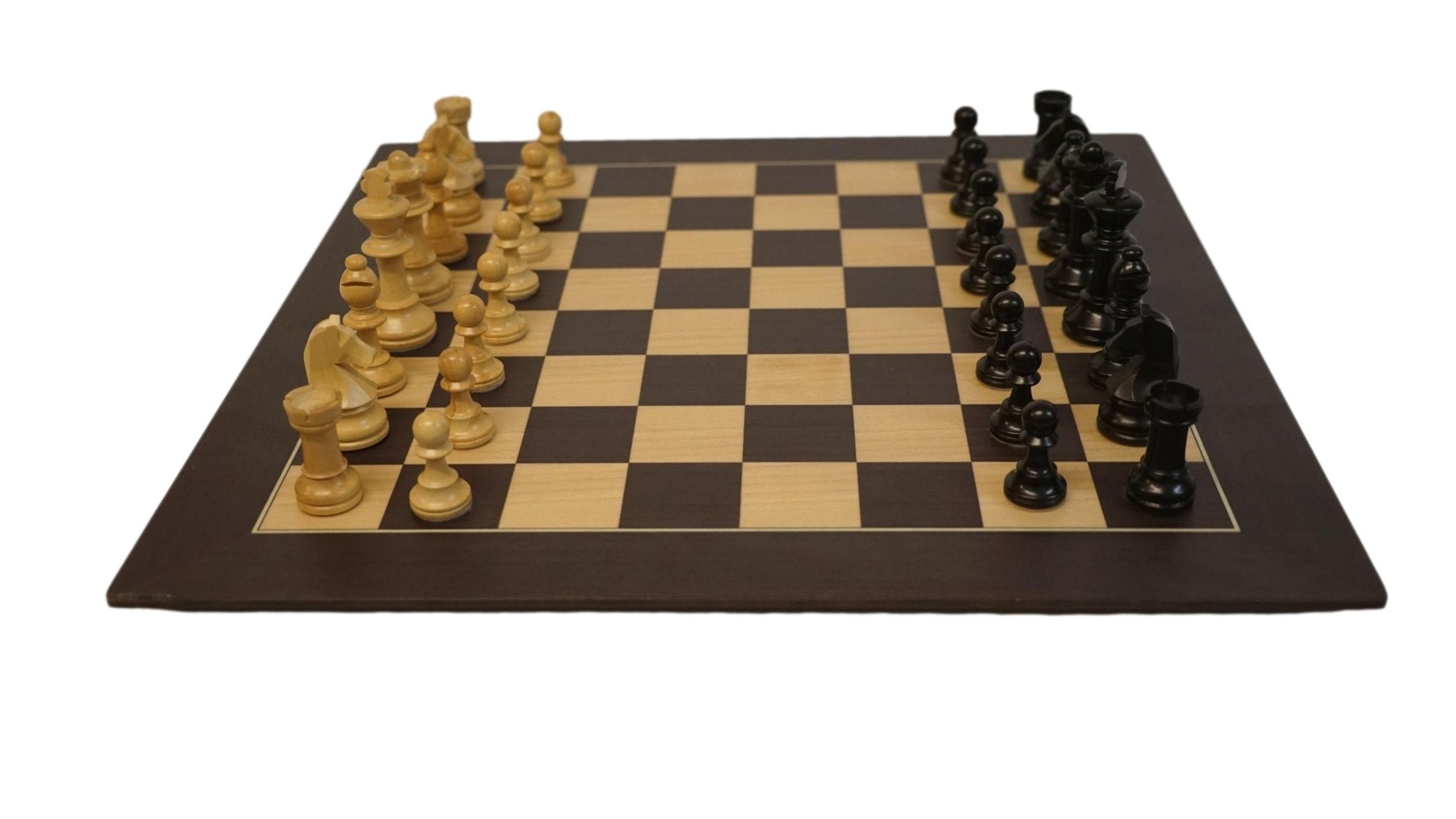 Ensemble Français Chavet - Wengé biseauté - Ensemble d’échecs classique - Rouge et Noir