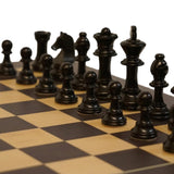 Ensemble Français Chavet - Wengé biseauté - Ensemble d’échecs classique - Rouge et Noir