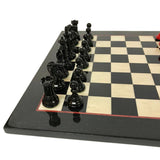 Ensemble laqué Rouge et Noir - ensemble d'échecs classique décoratif - Rouge et Noir