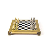 Ensemble métal - Byzantin - Noir et Or - ensemble d'échecs classique et décoratif - Rouge et Noir