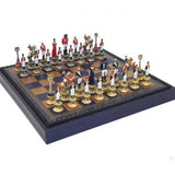 Ensemble Napoléon - Peint à la main - ensemble échecs décoratif - Rouge et Noir