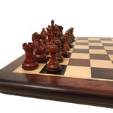Ensemble Palissandre laqué - ensemble échecs classique - Rouge et Noir