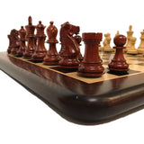 Ensemble Palissandre laqué - ensemble échecs classique - Rouge et Noir
