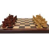 Ensemble Palissandre laqué - ensemble échecs classique - Rouge et Noir