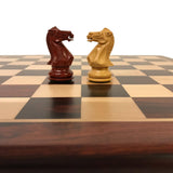 Ensemble Palissandre laqué - ensemble échecs classique - Rouge et Noir