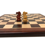 Ensemble Palissandre laqué - ensemble échecs classique - Rouge et Noir