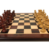Ensemble Palissandre laqué - ensemble échecs classique - Rouge et Noir