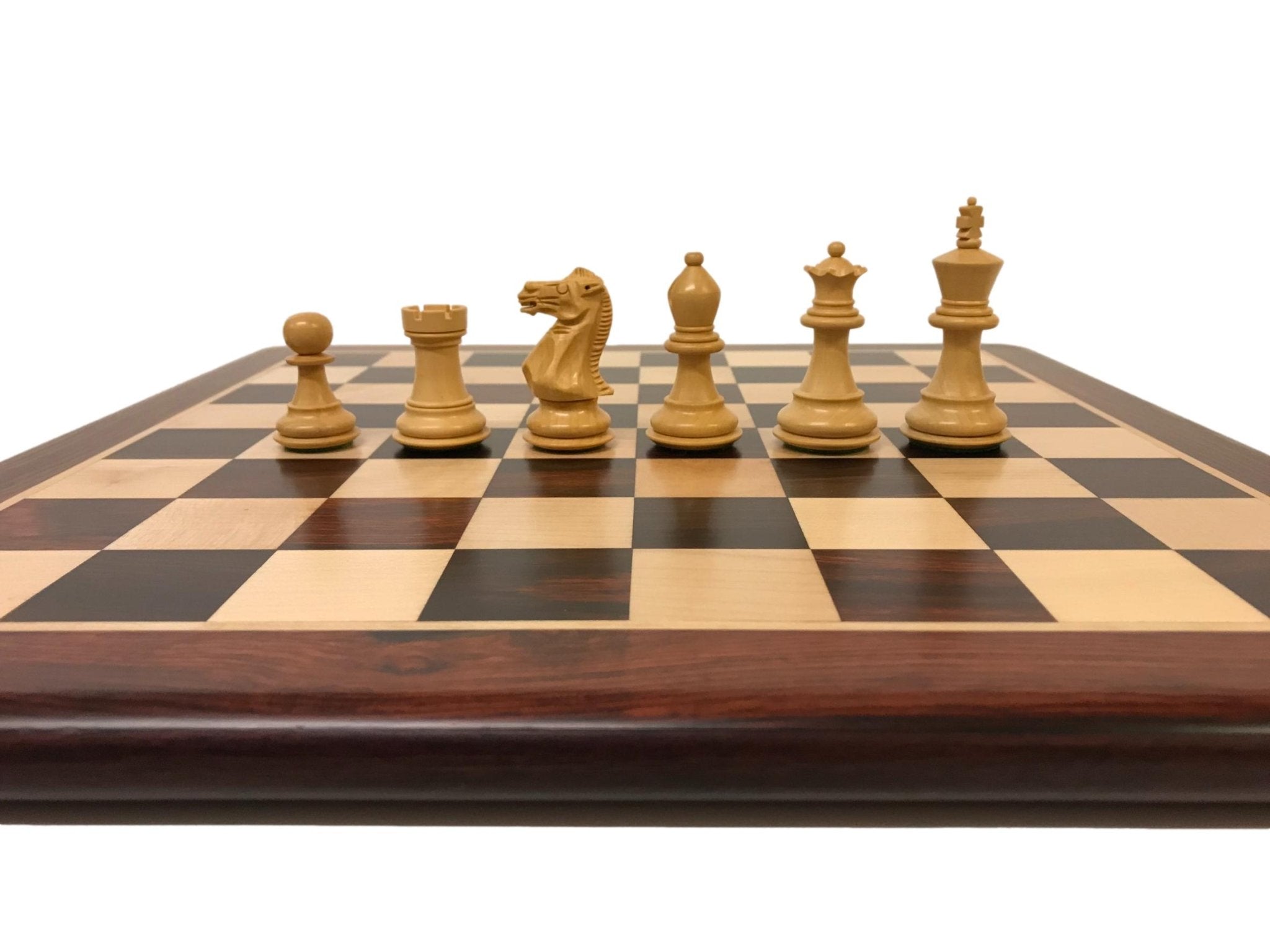 Ensemble Palissandre laqué - ensemble échecs classique - Rouge et Noir