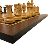 Ensemble Palissandre Zébré - ensemble d'échecs classique - Rouge et Noir