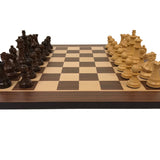 Ensemble Palissandre Zébré - ensemble d'échecs classique - Rouge et Noir