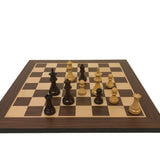 Ensemble Palissandre Zébré - ensemble d'échecs classique - Rouge et Noir