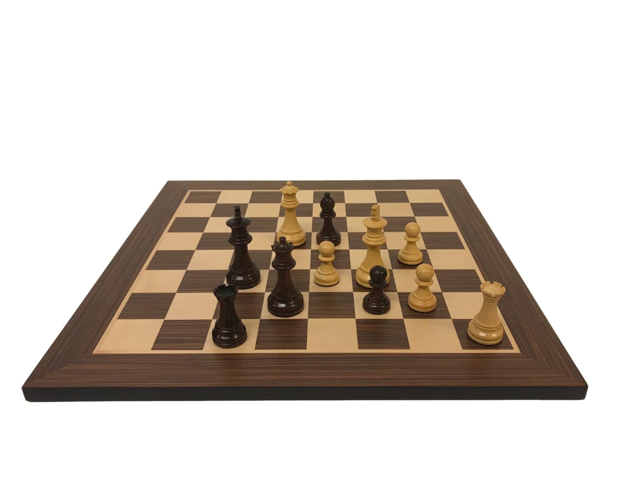 Ensemble Palissandre Zébré - ensemble d'échecs classique - Rouge et Noir