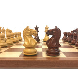 Ensemble Suprême Bois de Rose - Acajou Bords fins - ensemble échecs classique - Rouge et Noir