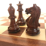 Ensemble Suprême Bois de Rose - Acajou Bords fins - ensemble échecs classique - Rouge et Noir