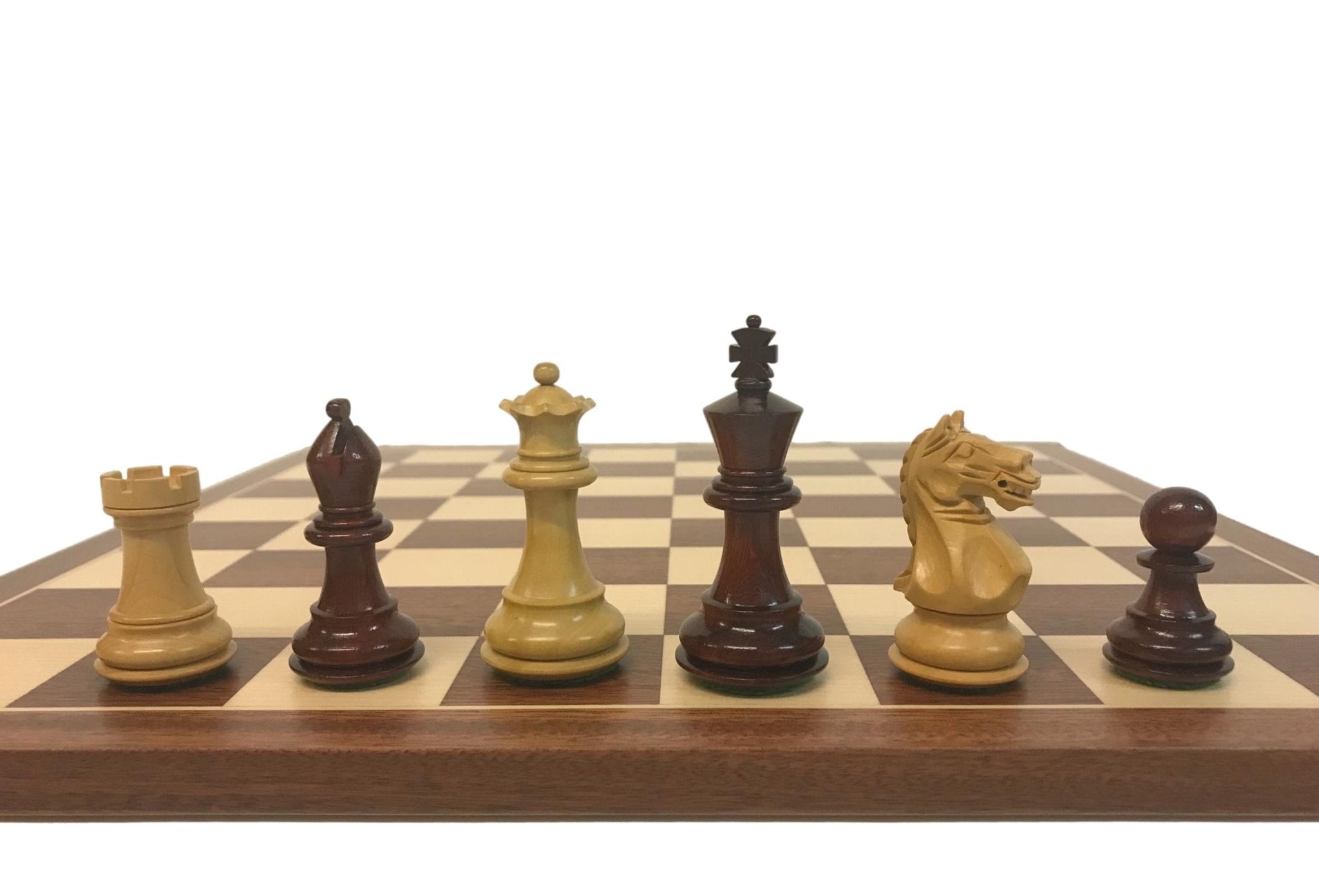 Ensemble Suprême Bois de Rose - Acajou Bords fins - ensemble échecs classique - Rouge et Noir