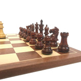 Ensemble Suprême Bois de Rose - Acajou Bords fins - ensemble échecs classique - Rouge et Noir