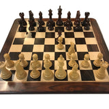 Ensemble Suprême Bois de Rose - Laqué - ensemble échecs classique - Rouge et Noir