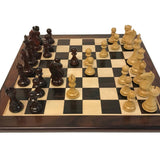 Ensemble Suprême Bois de Rose - Laqué - ensemble échecs classique - Rouge et Noir