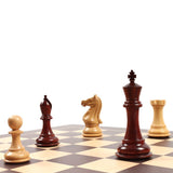Ensemble Tournoi Deluxe - Bois de Rose - ensemble d'échecs classique - Rouge et Noir