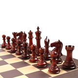 Ensemble Tournoi Deluxe - Bois de Rose - ensemble d'échecs classique - Rouge et Noir