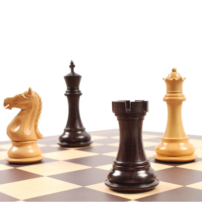 Ensemble Tournoi Deluxe - Bois de Rose - ensemble d'échecs classique - Rouge et Noir