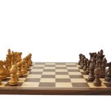 Ensemble Ultime Noyer - Pièces buis / acacia - Ensemble d’échecs classique - Rouge et Noir