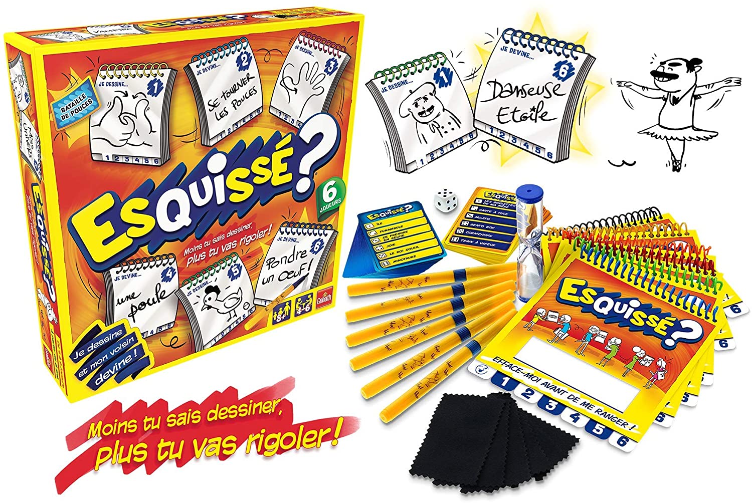 Esquissé - Jeu de plateau d'ambiance et de vivacité - Rouge et Noir