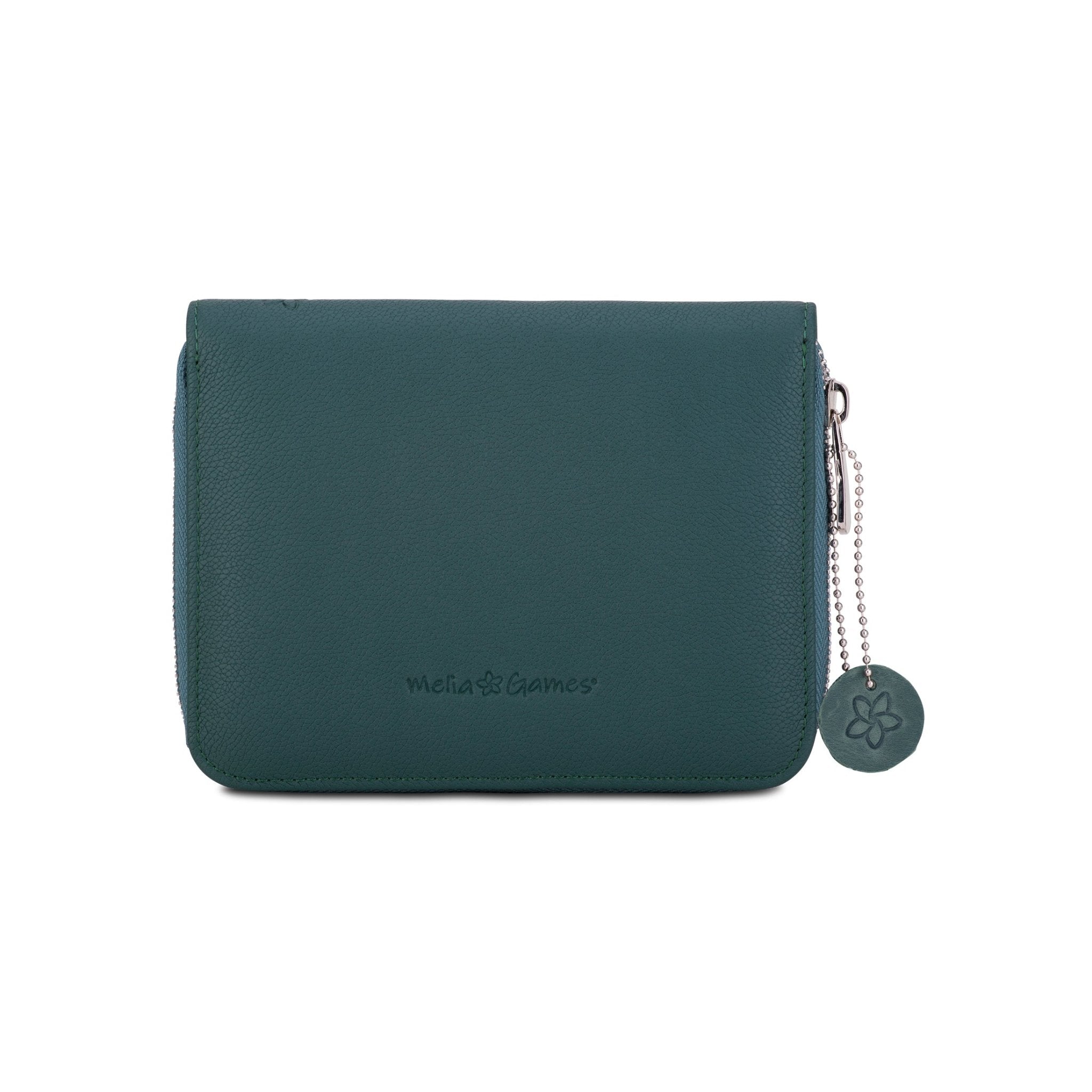 Etui de bridge en cuir pleine fleur - Emeraude - jeu de cartes coffret bridge à jouer coffret de cartes luxe - Rouge et Noir
