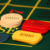 Exemplaire unique - 200 jetons ancien Bakélite - coffret de poker de luxe - Rouge et Noir