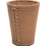 Godets cuir naturel - 10 cm - accessoire de dés - Rouge et Noir