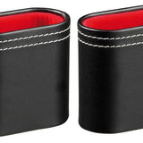 Godets de backgammon ovals GM - godets accessoire de backgammon - Rouge et Noir