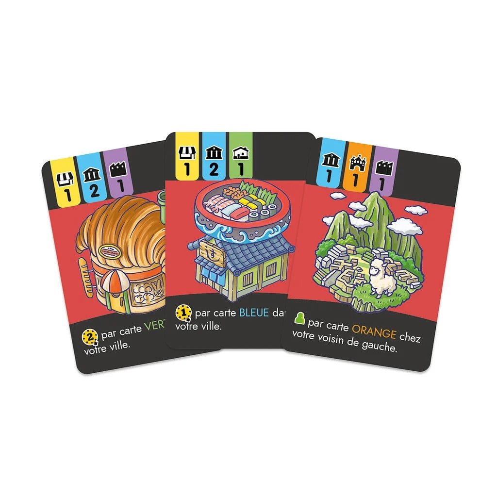 Happy city - Jeu de plateau de stratégie enfants - Rouge et Noir