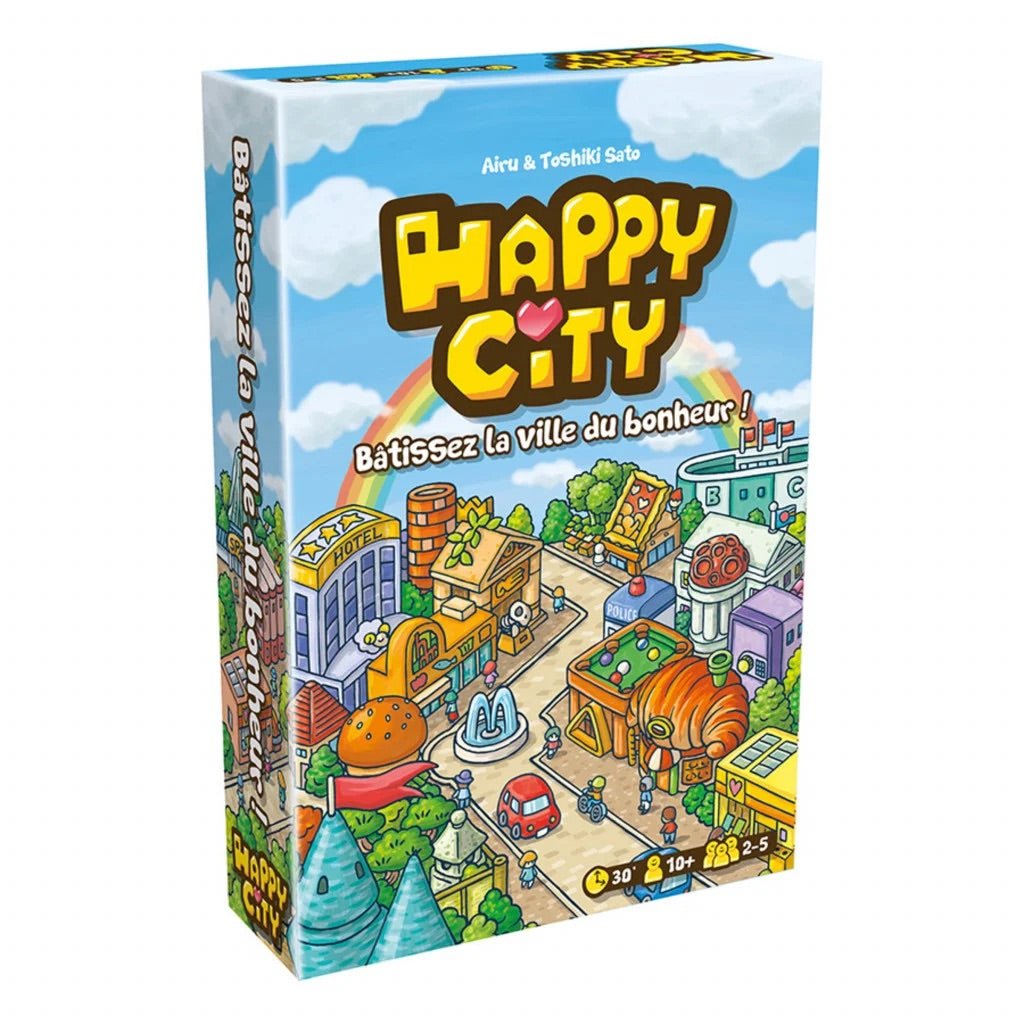 Happy city - Jeu de plateau de stratégie enfants - Rouge et Noir