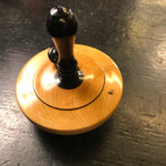 Toupie en buis à bouton d'ébène -GM - Toupies cadeau bel objet - Rouge et Noir