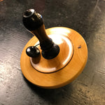 Toupie en buis à bouton d'ébène -GM - Toupies cadeau bel objet - Rouge et Noir