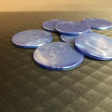 Jetons de 421 marbrés - Bleu - par 25 - jeu de dés coffret de dés - Rouge et Noir