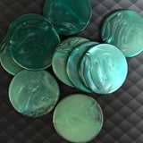 Jetons de 421 marbrés - Vert - par 25 - jeu de dés coffret de dés - Rouge et Noir