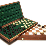 Jeu de dames pliable Acajou GM - jeu traditionnel jeu de dames - Rouge et Noir