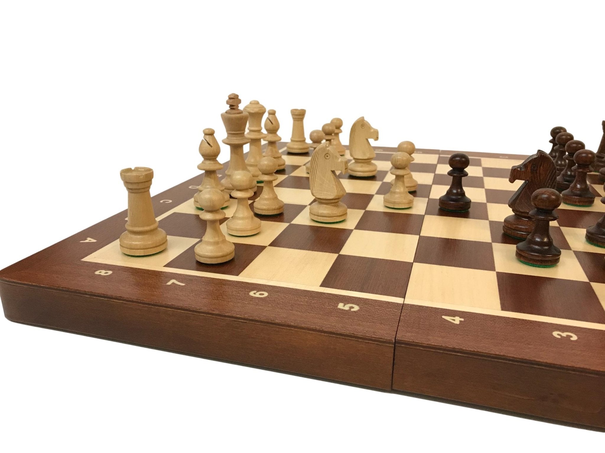 Jeu d'échecs - Coffre Acajou - Lettré-Chiffré - Coffret d'échecs et jeu d'échecs ensemble classique de voyage en bois